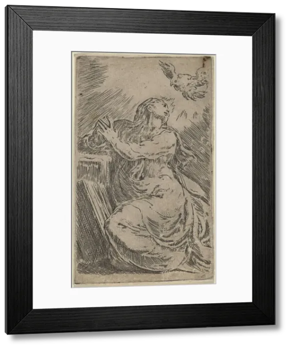 Framed Print : The Annunciation. Creator: Parmigianino