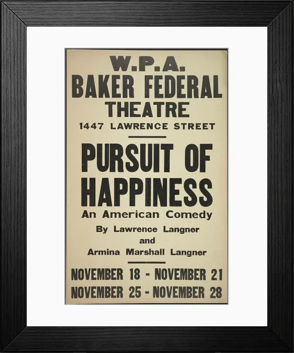 Framed Print : Pursuit of Happiness, Denver, 1937. Creator: Unknown Framed Print : Pursuit of Happiness, Denver, 1937. Creator: Unknown