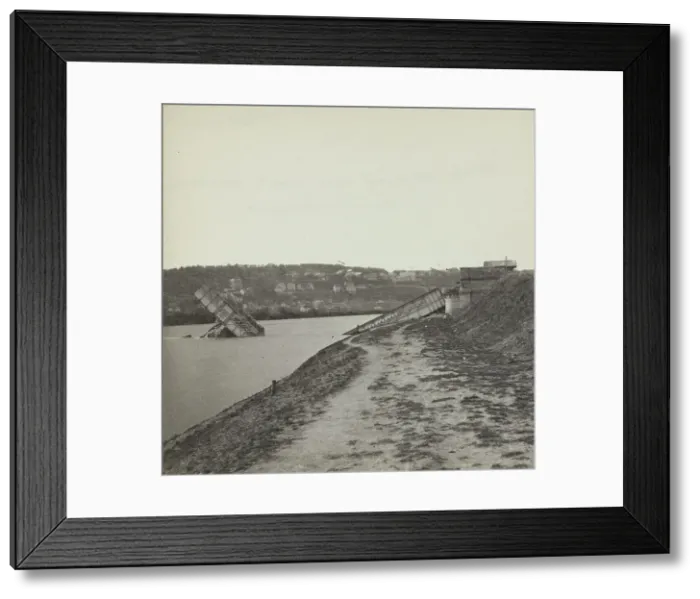 Framed Print : Panorama d'Issy-les-Moulineaux, arche du pont de Billancourt, rive droite, Billancourt, 1871. Creator: Hippolyte Blancard Framed Print : Panorama d'Issy-les-Moulineaux, arche du pont de Billancourt, rive droite, Billancourt, 1871. Creator: Hippolyte Blancard