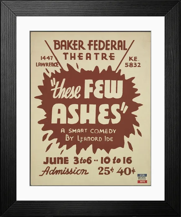 Framed Print : These Few Ashes, Denver, 1937. Creator: Unknown Framed Print : These Few Ashes, Denver, 1937. Creator: Unknown