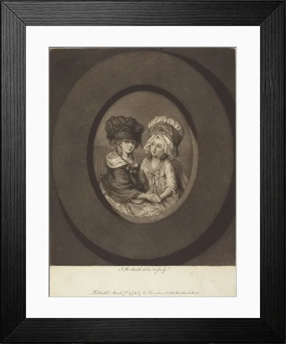 Framed Print : Les Deux Ami (The Two Friends), 1778. Creator: John Raphael Smith Framed Print : Les Deux Ami (The Two Friends), 1778. Creator: John Raphael Smith
