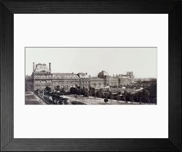 Framed Print : Panorama taken from rue de Rivoli towards the facade of the Tuileries, 1st arrondiss... c1862-1871. Creator: Unknown Framed Print : Panorama taken from rue de Rivoli towards the facade of the Tuileries, 1st arrondiss... c1862-1871. Creator: Unknown