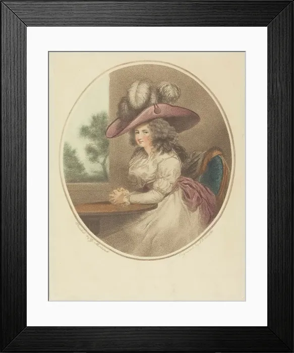 Framed Print : Anne Ward Morland (Delia in Town), c. 1788. Creator: John Raphael Smith Framed Print : Anne Ward Morland (Delia in Town), c. 1788. Creator: John Raphael Smith