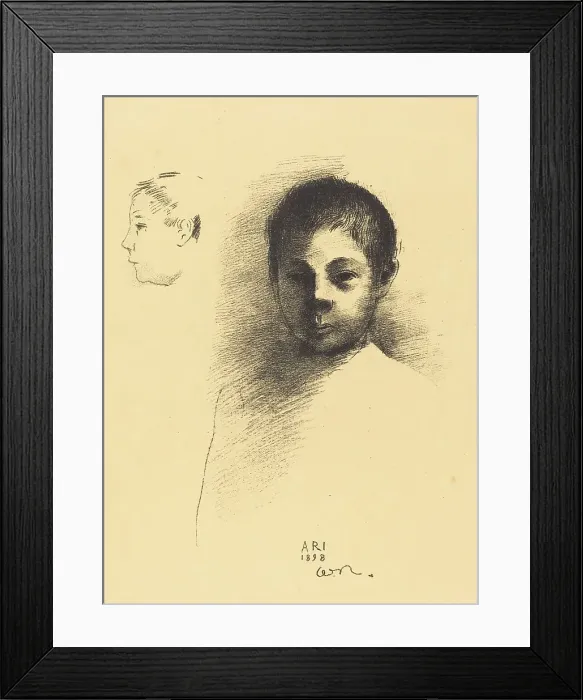 Framed Print : Ari, 1898. Creator: Odilon Redon Framed Print : Ari, 1898. Creator: Odilon Redon