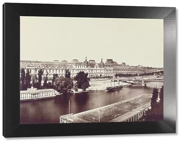 Panorama taken from the left bank towards quai des Tuileries, 1st arrondissement, Paris, c1862-1872. Creator: Unknown