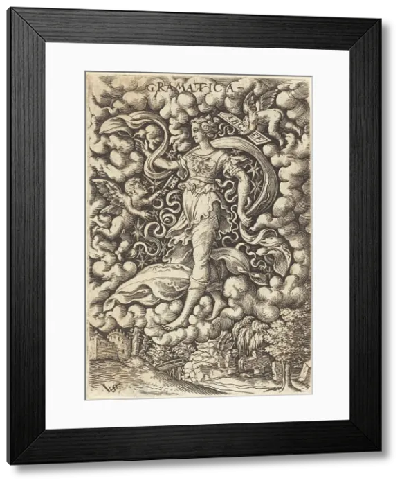 Framed Print : Gramatica (Grammar). Creator: Virgil Solis Framed Print : Gramatica (Grammar). Creator: Virgil Solis