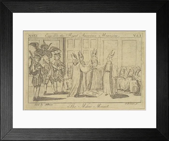 Framed Print : The Mitred Minuet, 1774. Creator: Paul Revere Framed Print : The Mitred Minuet, 1774. Creator: Paul Revere