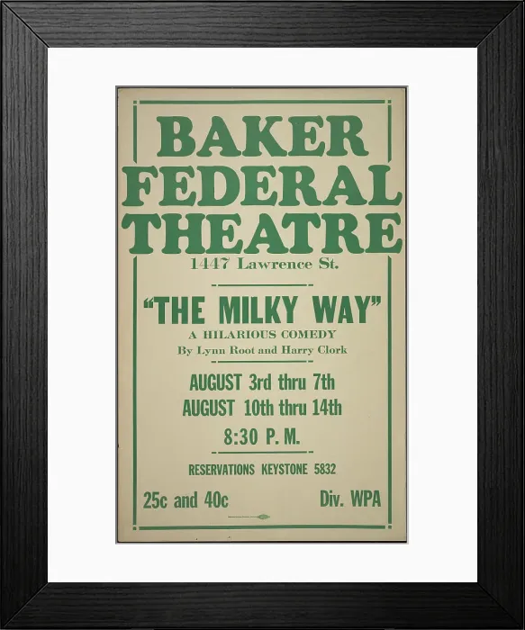 Framed Print : The Milky Way, Denver, 1938. Creator: Unknown Framed Print : The Milky Way, Denver, 1938. Creator: Unknown