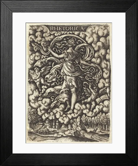 Framed Print : Rhetorica (Rhetoric). Creator: Virgil Solis Framed Print : Rhetorica (Rhetoric). Creator: Virgil Solis