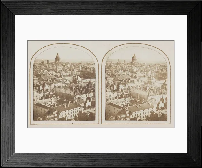Framed Print : Panorama of Paris taken from the towers of Saint-Sulpice church, 6th arrondissement... c1850-1860. Creator: Unknown Framed Print : Panorama of Paris taken from the towers of Saint-Sulpice church, 6th arrondissement... c1850-1860. Creator: Unknown