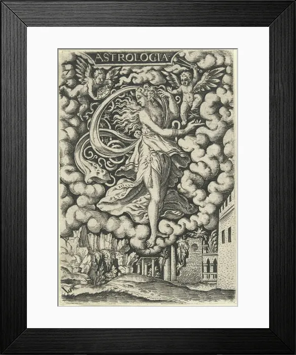 Framed Print : Astrologia (Astrology). Creator: Virgil Solis Framed Print : Astrologia (Astrology). Creator: Virgil Solis