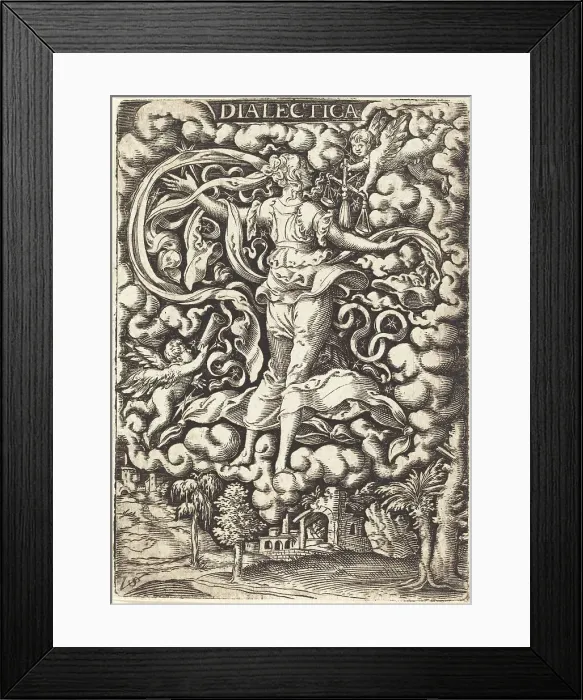 Framed Print : Dialectica (Dialectics). Creator: Virgil Solis Framed Print : Dialectica (Dialectics). Creator: Virgil Solis