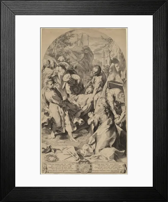 Framed Print : The Entombment. Creator: Aegidius Sadeler II Framed Print : The Entombment. Creator: Aegidius Sadeler II