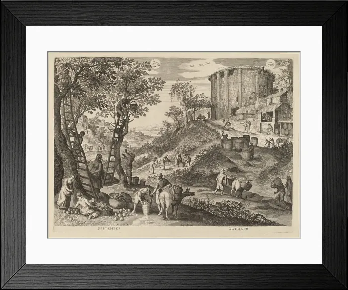 Framed Print : September and October, 1615. Creator: Aegidius Sadeler II Framed Print : September and October, 1615. Creator: Aegidius Sadeler II