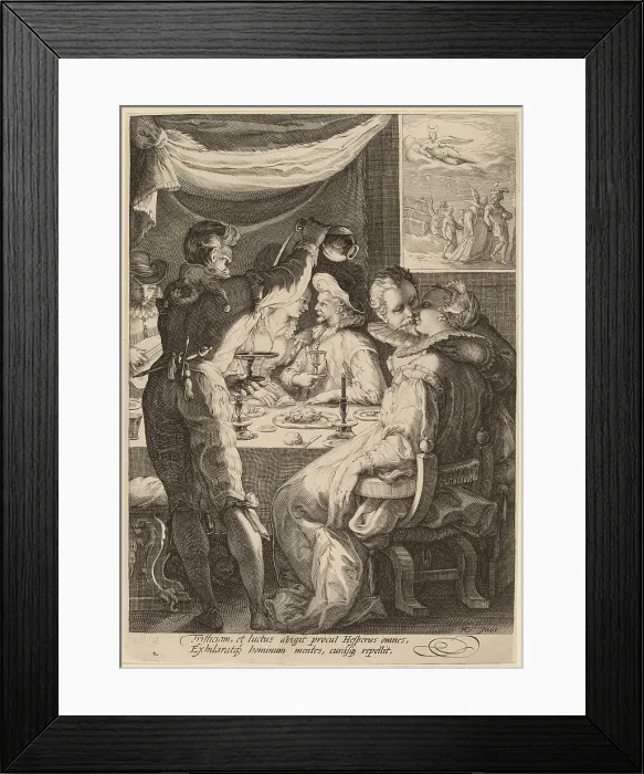 Framed Print : Evening, c.1595-1598. Creator: Jan Saenredam