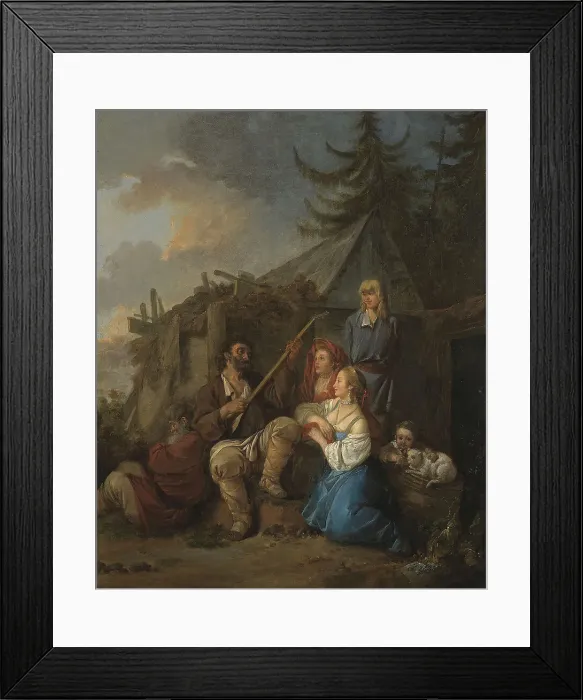 Framed Print : Le Joueur de balalaïka, 1764. Creator: Jean Baptiste Le Prince Framed Print : Le Joueur de balalaïka, 1764. Creator: Jean Baptiste Le Prince