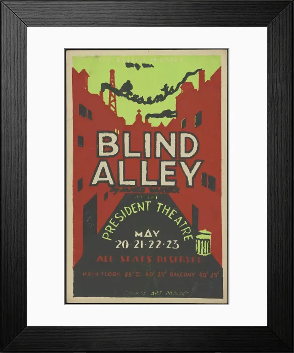 Framed Print : Blind Alley, Des Moines, IA, 1937. Creator: Unknown Framed Print : Blind Alley, Des Moines, IA, 1937. Creator: Unknown