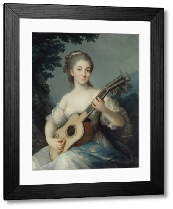 Framed Print : Portrait de Marie-Louise-Adélaïde-Jacquette de Robien, vicomtesse de Mirabeau, 1774. Creator: Elisabeth Louise Vigee-LeBrun Framed Print : Portrait de Marie-Louise-Adélaïde-Jacquette de Robien, vicomtesse de Mirabeau, 1774. Creator: Elisabeth Louise Vigee-LeBrun