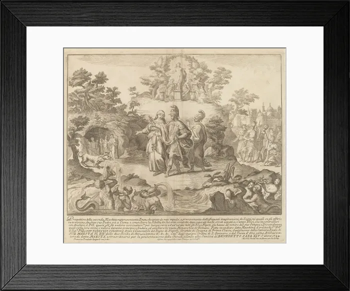 Framed Print : Aeneas and the Cumean Sybil, for the Chinea Festival, 1744. Creator: M Sorello. Aeneas and the Cumean Sybil, for the Chinea Festival, 1744. Creator: M Sorello Framed Print : Aeneas and the Cumean Sybil, for the Chinea Festival, 1744. Creator: M Sorello. Aeneas and the Cumean Sybil, for the Chinea Festival, 1744. Creator: M Sorello