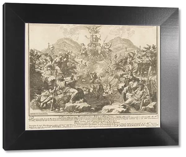 The Seconda Macchina for the Chinea of 1738: The Triumph of Bacchus and Ceres, 1738. Creator: M Sorello