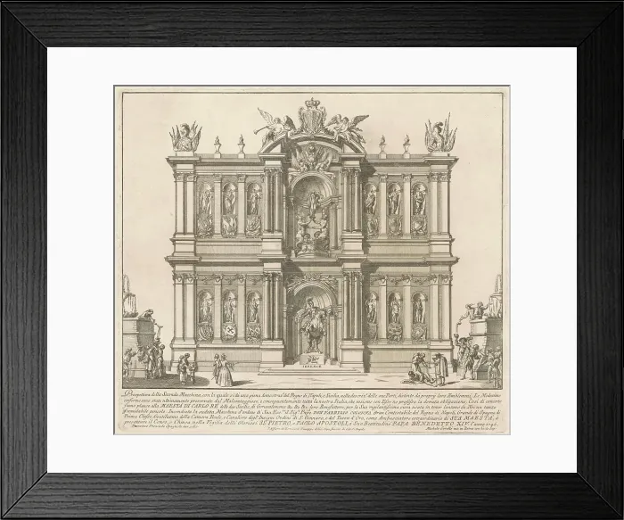 Framed Print : The Seconda Macchina for the Chinea of 1746: The Territories of the Kingdom of Naples, 1746. Creator: M Sorello Framed Print : The Seconda Macchina for the Chinea of 1746: The Territories of the Kingdom of Naples, 1746. Creator: M Sorello