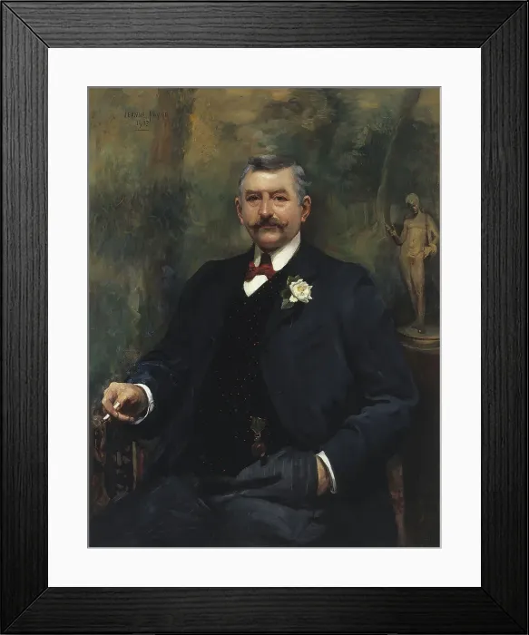 Framed Print : Portrait d'Ernest Cognacq, 1903. Creator: Jeanne-Magdeleine Favier Framed Print : Portrait d'Ernest Cognacq, 1903. Creator: Jeanne-Magdeleine Favier