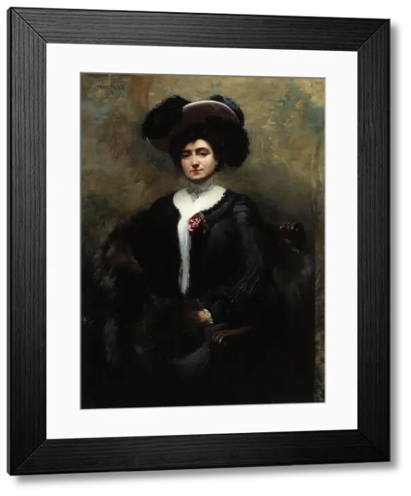 Framed Print : Portrait de Marie-Louise Cognacq, née Jay, 1903. Creator: Jeanne-Magdeleine Favier Framed Print : Portrait de Marie-Louise Cognacq, née Jay, 1903. Creator: Jeanne-Magdeleine Favier