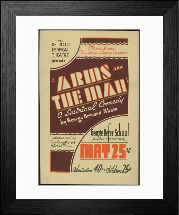 Framed Print : Arms and the Man, Detroit, [193-]. Creator: Unknown