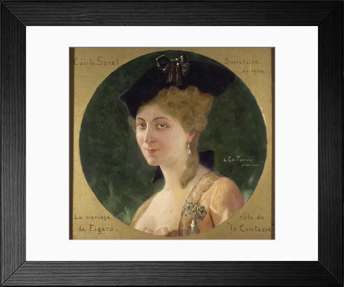 Framed Print : Portrait de Cécile Sorel (1873-1966), sociétaire de la Comédie-Française, dans le rôle de la...1910. Creator: Louis Edouard Paul Fournier Framed Print : Portrait de Cécile Sorel (1873-1966), sociétaire de la Comédie-Française, dans le rôle de la...1910. Creator: Louis Edouard Paul Fournier