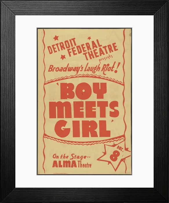 Framed Print : Boy Meets Girl, Detroit, [193-]. Creator: Unknown