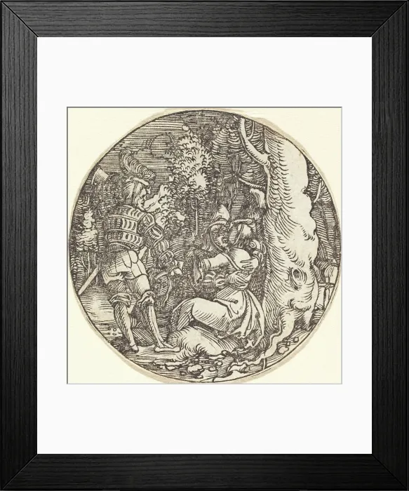 Framed Print : The Embrace (A Couple of Lovers by a Tree). Creator: Hans Springinklee Framed Print : The Embrace (A Couple of Lovers by a Tree). Creator: Hans Springinklee