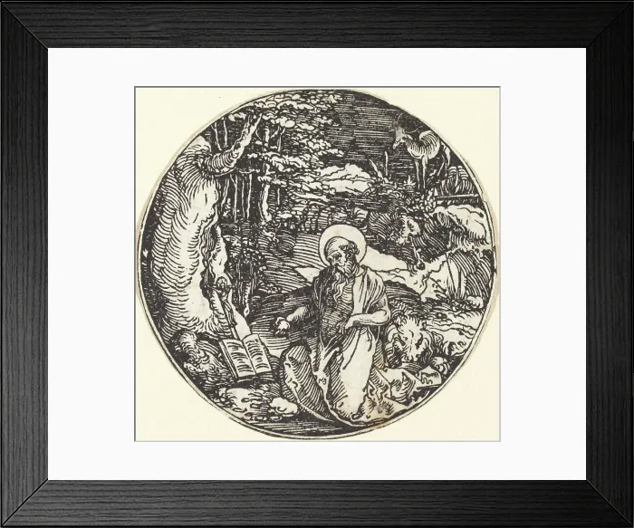 Framed Print : Saint Jerome in Penitence. Creator: Hans Springinklee