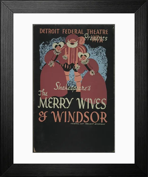 Framed Print : The Merry Wives of Windsor, Detroit, 1939. Creator: Unknown Framed Print : The Merry Wives of Windsor, Detroit, 1939. Creator: Unknown
