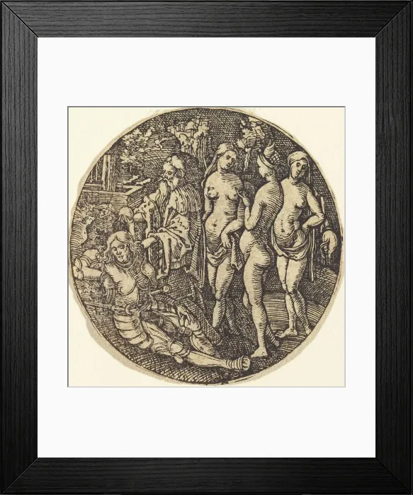 Framed Print : Judgment of Paris. Creator: Hans Springinklee Framed Print : Judgment of Paris. Creator: Hans Springinklee
