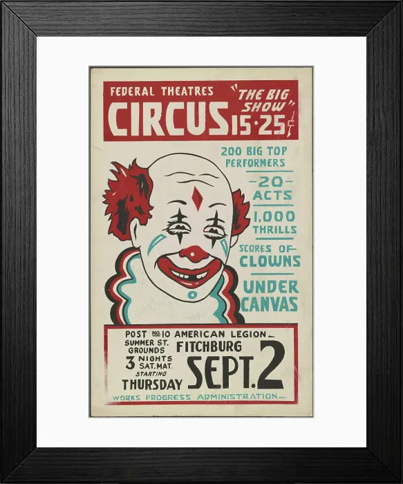 Framed Print : Circus, Fitchburg, MA, [193-]. Creator: Unknown