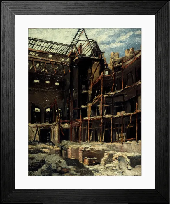 Framed Print : Vue intérieure de l'Opéra-Comique, depuis la scène, après l'incendie du 15 mai 1887, place Boieldieu Creator: Henri-Martin Vos Framed Print : Vue intérieure de l'Opéra-Comique, depuis la scène, après l'incendie du 15 mai 1887, place Boieldieu Creator: Henri-Martin Vos