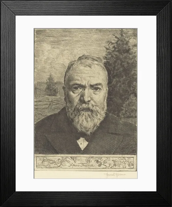 Framed Print : Self-Portrait II, 1898. Creator: Hans Thoma Framed Print : Self-Portrait II, 1898. Creator: Hans Thoma