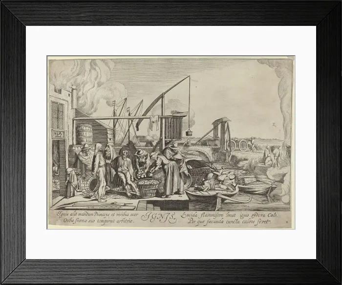Framed Print : Ignis (Fire), 1622. Creator: Jan van de Velde II Framed Print : Ignis (Fire), 1622. Creator: Jan van de Velde II
