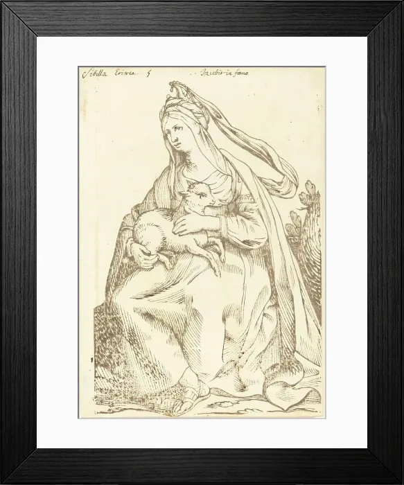 Framed Print : Sibylla Erythraea, 1625. Creator: Jacques Stella Framed Print : Sibylla Erythraea, 1625. Creator: Jacques Stella