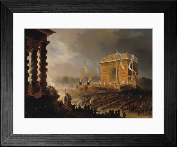 Framed Print : Fête de la Fraternité à l'arc de triomphe de l'Étoile : défilé après la distribution...20 avril 1848 Creator: Jean Jacques Champin Framed Print : Fête de la Fraternité à l'arc de triomphe de l'Étoile : défilé après la distribution...20 avril 1848 Creator: Jean Jacques Champin