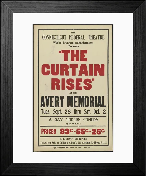 Framed Print : The Curtain Rises, Hartford, CT, 1937. Creator: Unknown Framed Print : The Curtain Rises, Hartford, CT, 1937. Creator: Unknown