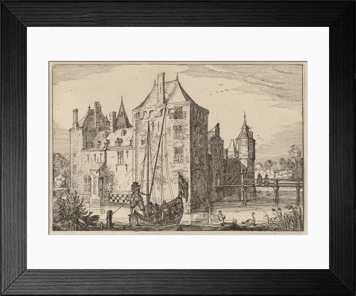 Framed Print : Castle (Warmond?), published 1612. Creator: Claes Jansz Visscher Framed Print : Castle (Warmond?), published 1612. Creator: Claes Jansz Visscher