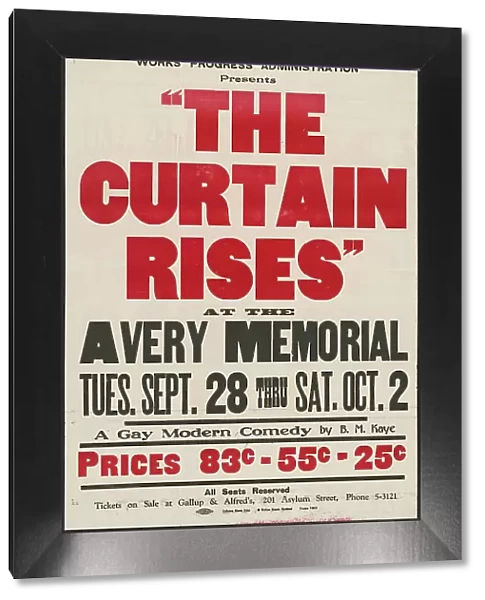 The Curtain Rises, Hartford, CT, 1937. Creator: Unknown