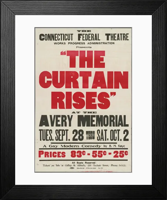 Framed Print : The Curtain Rises, Hartford, CT, 1937. Creator: Unknown Framed Print : The Curtain Rises, Hartford, CT, 1937. Creator: Unknown