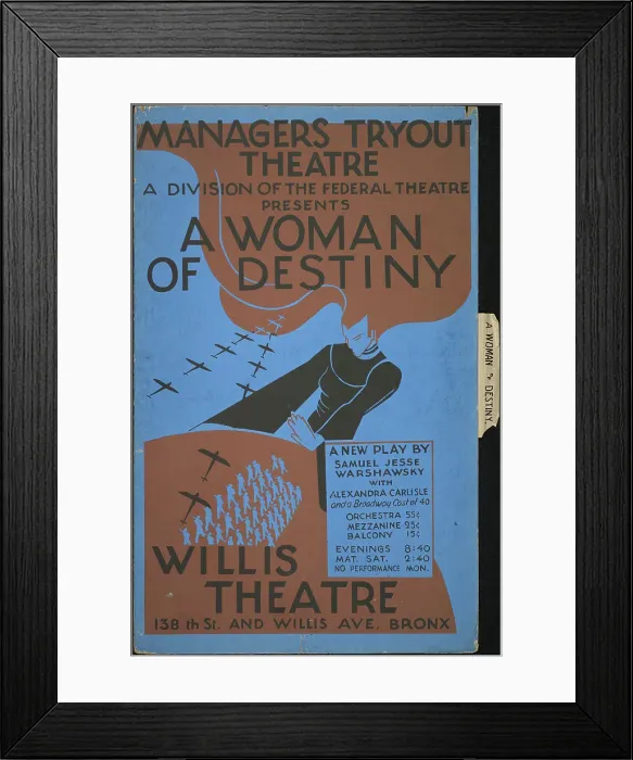 Framed Print : A Woman of Destiny, New York, 1936. Creator: Unknown Framed Print : A Woman of Destiny, New York, 1936. Creator: Unknown