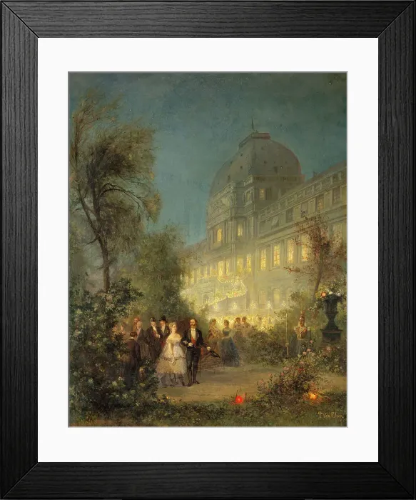Framed Print : Night fete at Tuileries, June 10, 1867, on the occasion of the visit of foreign sovereigns to the... Creator: Pierre Henri Tetar Van Elven Framed Print : Night fete at Tuileries, June 10, 1867, on the occasion of the visit of foreign sovereigns to the... Creator: Pierre Henri Tetar Van Elven