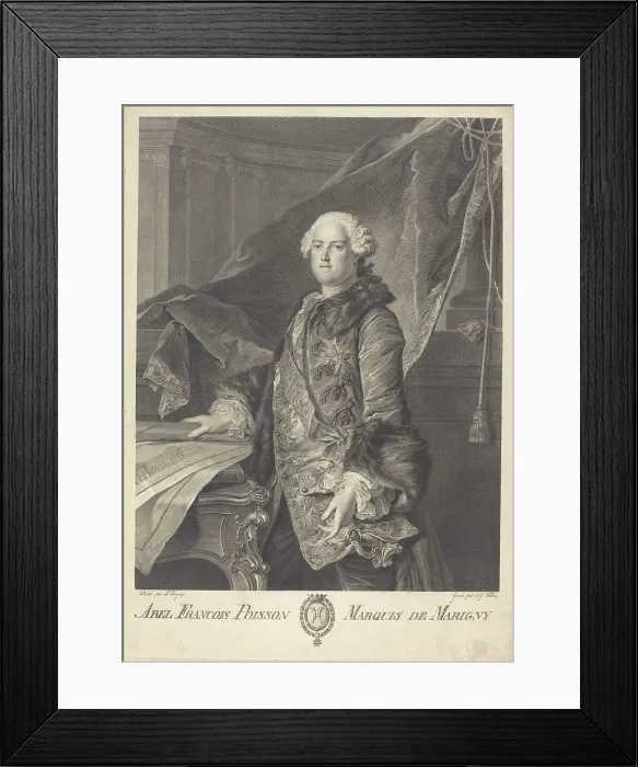 Framed Print : Abel Francois Poisson, Marquis de Marigny. Creator: Johann Georg Wille Framed Print : Abel Francois Poisson, Marquis de Marigny. Creator: Johann Georg Wille
