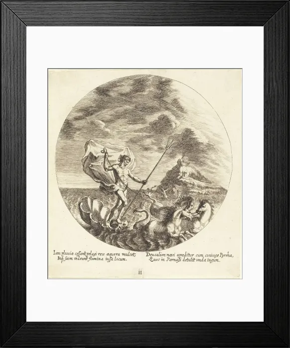 Framed Print : Deucalion and Pyrrha Land on Parnassus, 1665. Creator: Georg Andreas Wolfgang Framed Print : Deucalion and Pyrrha Land on Parnassus, 1665. Creator: Georg Andreas Wolfgang