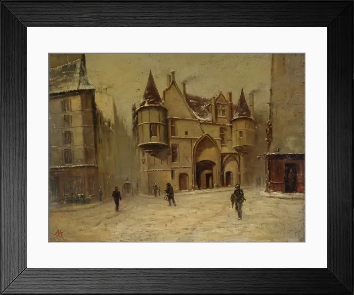 Framed Print : Hotel des archeveques de Sens around 1880, current Forney library, 4th arrondissement, c1875-1885. Creator: Unknown Framed Print : Hotel des archeveques de Sens around 1880, current Forney library, 4th arrondissement, c1875-1885. Creator: Unknown