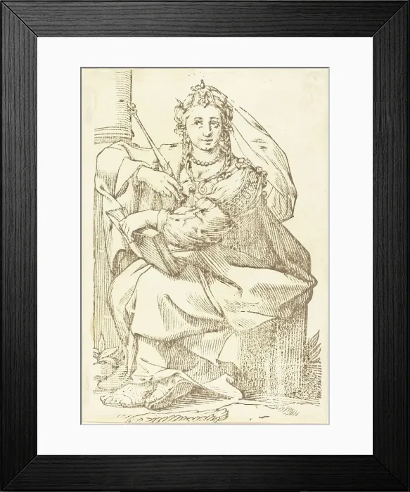 Framed Print : Sibylla Phrygia, 1625. Creator: Jacques Stella Framed Print : Sibylla Phrygia, 1625. Creator: Jacques Stella